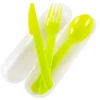 Style Cutlery set in a transparent box Foody assorted, transparent/mėlynas/žalias/pink