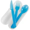 Style Cutlery set in a transparent box Foody assorted, transparent/mėlynas/žalias/pink