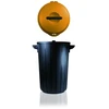 Style Waste bin Eco solution 35L 42,5x37,5x54cm dark pilkas/yellow