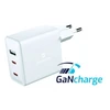 Įkroviklis Swissten Swissten GaN 2x USB C + USB 70 W Power Delivery Balta