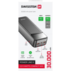 SWISSTEN, Nešiojamoji baterija, POWER LINE II, Li-Pol, 5/9/12V, telefonams ir kitiems įrenginiams įkrauti, 22013948, 30000mAh, juoda