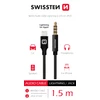 Swissten Kabelis USB Sourcing Lightning - mini Jack 3.5 mm 1.5 m Juodas (73501213)