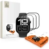 Apsauginis stiklas Tech-Protect EASY SET FLEX+ 3-pack Apple Watch 4 / 5 / 6 / SE 1 / 2 / 3 (40mm) juodos spalvos