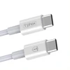 Kabelisis T-PHOX GLARY LITE SERIES 3A 1M USB-C/USB-C Baltas