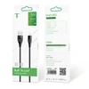 Kabelis 3A 1m USB - Lightning T-Phox X-Lite juodos spalvos