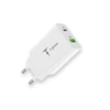 Tinklo įkroviklis T-PHOX SPEEDY USB-C 20W + USB 18W QC 3.0 baltos spalvos