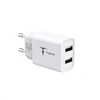 ŁAD SIEC T-PHOX POCKET SERIES 2xUSB TCC-224 12W + LAIDAS USB-C baltos spalvos