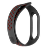 Tactical 281 dviguba silikoninė apyrankė, skirta „Xiaomi Mi Band 3 4“, juoda ir raudona