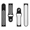 Tactical Dirželis 22mm Double Silicone Watch Strap and Watch Band Juodas Baltas 2454313