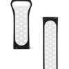 Tactical Dirželis 22mm Double Silicone Watch Strap and Watch Band Juodas Baltas 2454313