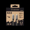 Tactical Fat Man 2.0 kabelis USB-C/USB-C 1m pilkos spalvos