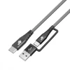 USB kabelis TB USB-A + USB-C - USB-C 1,2 m juodas (AKTBXKUCTOA120B)