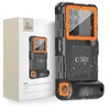 Tech-Protect IPX8 Diving Atsparus vandeniui Case Universal dėklas telefonui juodos spalvos & oranžinis