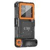 Tech-Protect IPX8 Diving Atsparus vandeniui Case Universal dėklas telefonui juodos spalvos & oranžinis