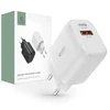 Įkroviklis 20W USB QC3.0 + USB-C PD Tech-Protect C20W baltos spalvos