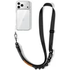 Smycz Tech-Protect C9S Rope Crossbody do telefonu - juoda-oranžinė