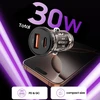 Tech-Protect CC01 30W 2 prievadų USB-A / USB-C automobilinis įkroviklis - Juodas
