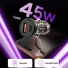 Tech-Protect CC01 45W 2 prievadų USB-A / USB-C automobilinis įkroviklis - Juodas