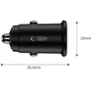 Tech-Protect CC02 35W automobilinis įkroviklis su 2 prievadais USB-C / USB-A - Juodas