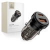 Tech-Protect CC03 30W 2 prievadų USB-A / USB-C automobilinis įkroviklis - Juodas