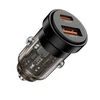 Tech-Protect CC03 45W 2 prievadų USB-A / USB-C automobilinis įkroviklis - Juodas