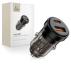 Tech-Protect CC03 45W 2 prievadų USB-A / USB-C automobilinis įkroviklis - Juodas