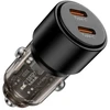 „Tech Protect CC03“ 2 prievadų PD100W automobilinis įkroviklis - juodas
