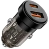 Tech-Protect CC03 45W 2 prievadų USB-A / USB-C automobilinis įkroviklis - Juodas