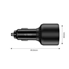 „Tech Protect CC04“ 3 prievadų PD175W automobilinis įkroviklis - juodas