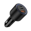 „Tech Protect CC04“ 3 prievadų PD175W automobilinis įkroviklis - juodas