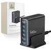 Tech-Protect DC140W-GAN 5 PORT PD140W/QC3.0 įkrovimo stotis - Juodas