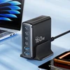 Tech-Protect DC160W-GAN 6-Port stalinis įkroviklis PD 160W / QC3.0 juodos spalvos