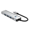 Tech-Protect HB01 HUB Adapteris 5in1 USB-C + USB3.0 + HDMI 4K 60Hz + PD100W - pilka