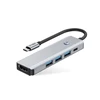 Tech-Protect HB01 HUB Adapteris 5in1 USB-C + USB3.0 + HDMI 4K 60Hz + PD100W - pilka