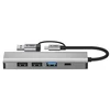 Tech-Protect HB03 HUB Adapteris 5in1 USB-C + USB2.0 + USB3.0 + RJ45 - pilka