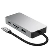 Tech-Protect HB05 HUB 9in1 USB-C + USB2.0 + USB3.0 + HDMI 4K 60HZ + SD / TF + PD100W + RJ45 adapteris - pilka