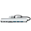 Tech-Protect HB06 HUB Adapteris 8in1 TYPE-C + USB2.0 + USB3.0 + SD/TF + AV3.5 - pilka