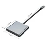 „Tech-Protect HB08 4in1“ USB-C + USB2.0 + 2 x HDMI 4K 60HZ adapteris - pilka