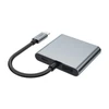 „Tech-Protect HB08 4in1“ USB-C + USB2.0 + 2 x HDMI 4K 60HZ adapteris - pilka