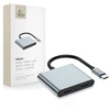 „Tech-Protect HB08 4in1“ USB-C + USB2.0 + 2 x HDMI 4K 60HZ adapteris - pilka