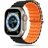 Apyrankė Apple Watch 4 / 5 / 6 / 7 / 8 / 9 / SE / Ultra 1 / 2 (42 / 44 / 45 / 49 mm) Tech-Protect IconBand Pro juodos ir oranžinės spalvos