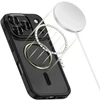 „TECH-PROTECT MagCam“ telefono dėklas su „MagSafe“ palaikymu, skirtas „Apple iPhone 17 Pro“, matinės juodos spalvos.