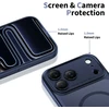 „TECH-PROTECT MAGPEAK CC“ telefono dėklas su „MagSafe“ palaikymu, skirtas „Apple iPhone 17 Pro Max“, mėlynas