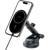 TECH-PROTECT MM15W-V6 MAGNETIC MAGSAFE DASHBOARD &amp; VENT CAR MOUNT WIRELESS CHARGER 15W Juodas/Juodas