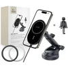 TECH-PROTECT MM15W-V6 MAGNETIC MAGSAFE DASHBOARD &amp; VENT CAR MOUNT WIRELESS CHARGER 15W Juodas/Juodas