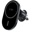 TECH-PROTECT MM15W-V6 MAGNETIC MAGSAFE DASHBOARD &amp; VENT CAR MOUNT WIRELESS CHARGER 15W Juodas/Juodas