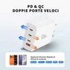 Tech-Protect NC120W-GAN 4-Port laidinis įkroviklis PD 120W / QC3.0 baltos spalvos