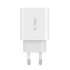 Laidinis įkroviklis 30W 2x PD USB-C + QC3.0 USB Tech-Protect C30W baltos spalvos