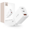 Laidinis įkroviklis 30W 2x PD USB-C + QC3.0 USB Tech-Protect C30W baltos spalvos