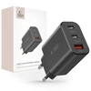 Laidinis įkroviklis 30W 2x PD USB-C + QC3.0 USB Tech-Protect C30W juodos spalvos